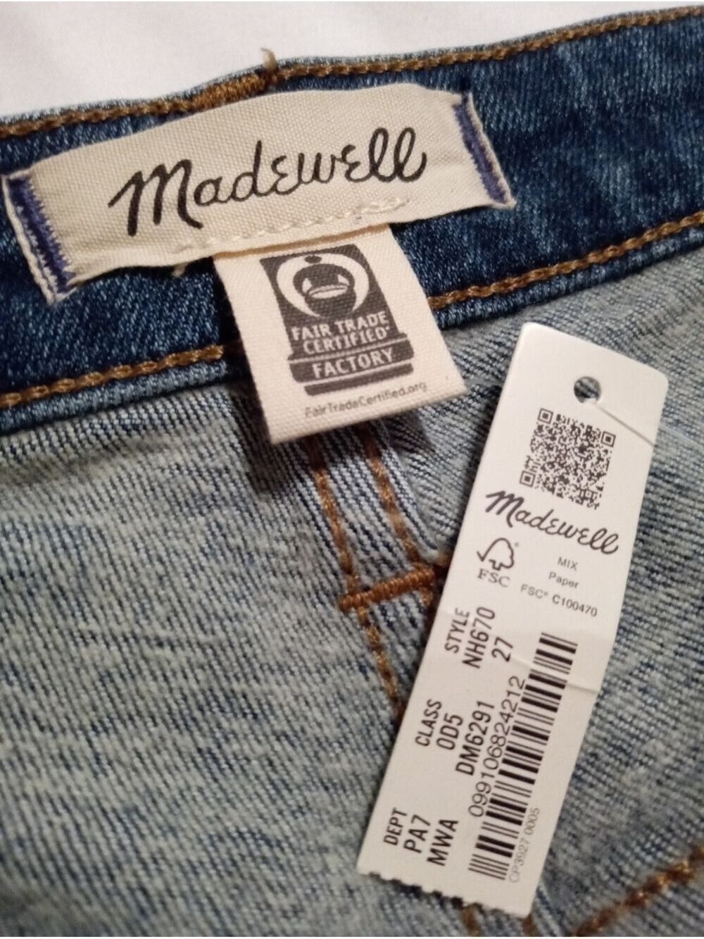 NWT Madewell Curvy Perfect Vintage Jeans, Manorford Wash: Instacozy, US 27 - Picture 5 of 15